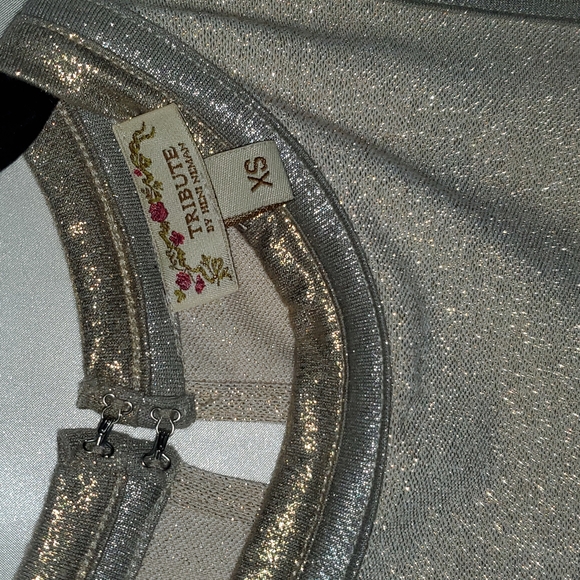 Sparkly Gold & Silver Tribute Dress - Picture 5 of 7